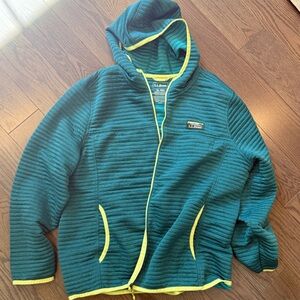 L.L. Bean Teal Jacket with Yellow Trim